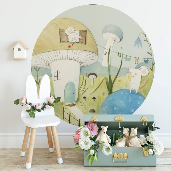 Fototapete Loske - Mäusestadt - Rund - Selbstklebend/Vlies - WA308986