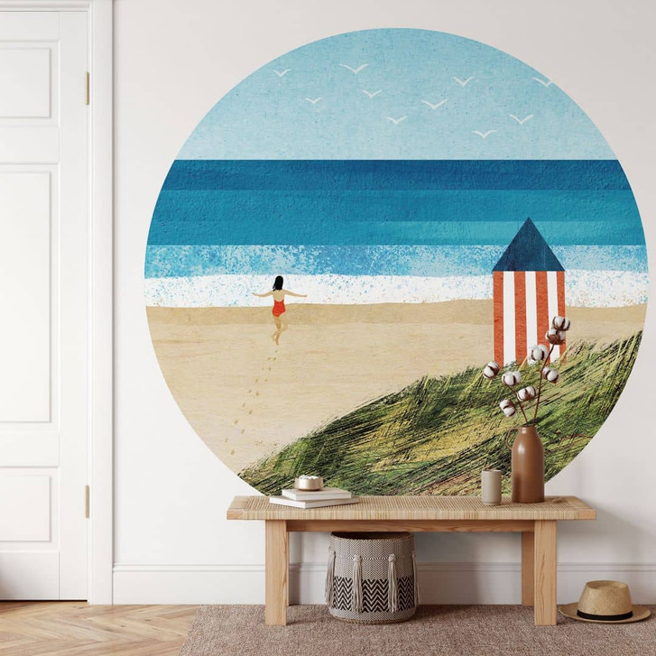 Fototapete Urlaub am Meer mit Dünenblick - Rivers - Rund - Selbstklebend/Vlies - WA471436