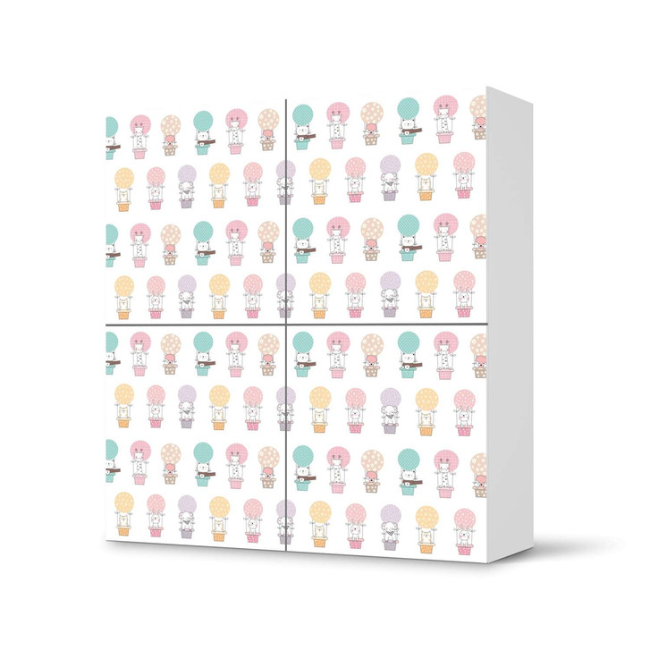 Klebefolie IKEA Besta Schrank 4 Türen - Flying Animals - CR110827