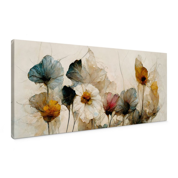Leinwandbild Bouquet aus Trockenblumen - Treechild - Panorama - WA459855