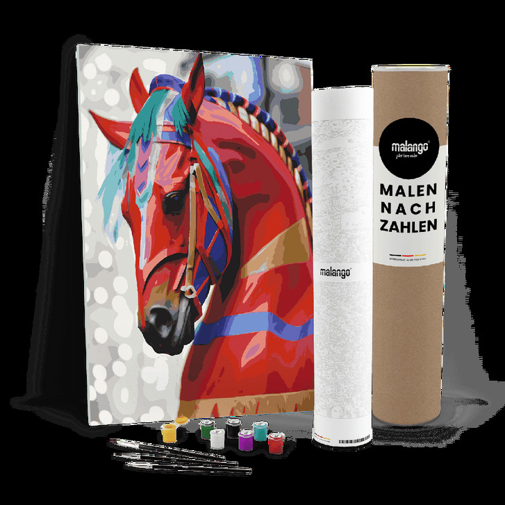 Malen nach Zahlen Leinwandbild - Pferd Pamino - WA447494