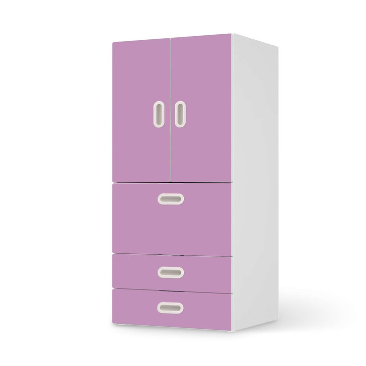 Möbelfolie IKEA Stuva / Fritids - 3 Schubladen und 2 kleinen Türen - Flieder Light - CR117567