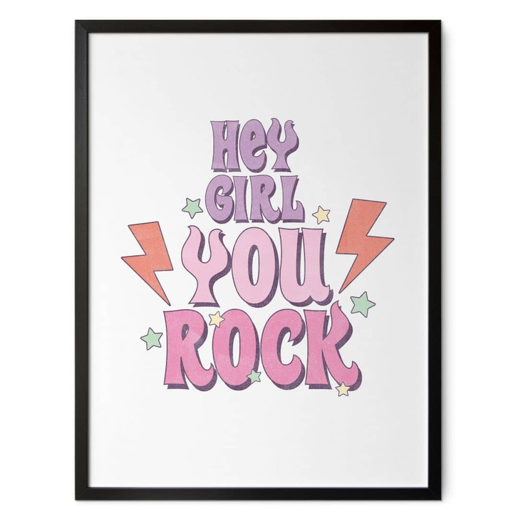 Poster Hey girl you rock - WA499062