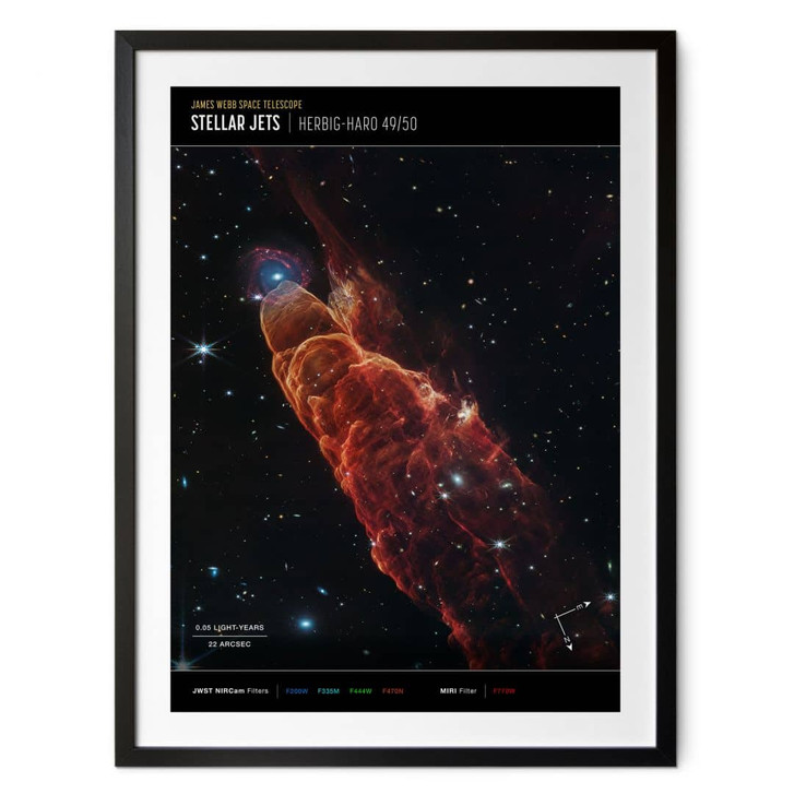 Poster James Webb Telescope - Kosmischer Wirbelsturm Herbig Haro 49/50 - WA460293