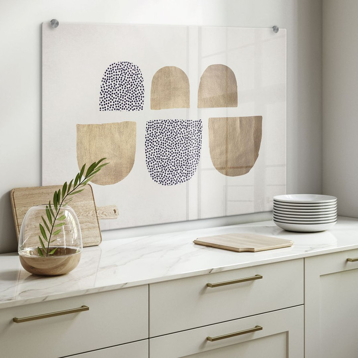 Spritzschutz Kubistika - Golden Geometrica - WA283551