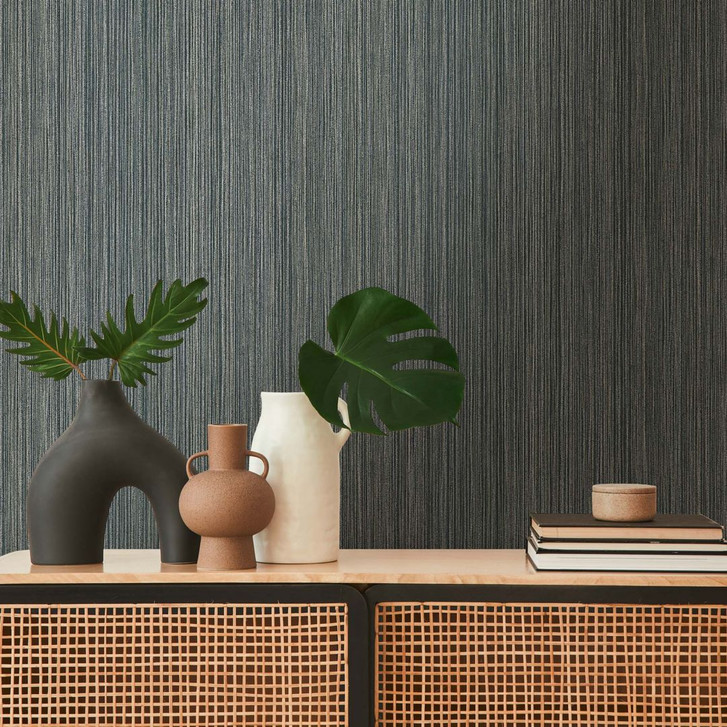 Tapete Schwarz Gold Metallic Vliestapete Designtapete Metallic-Effekt Wohnzimmer - WA382355