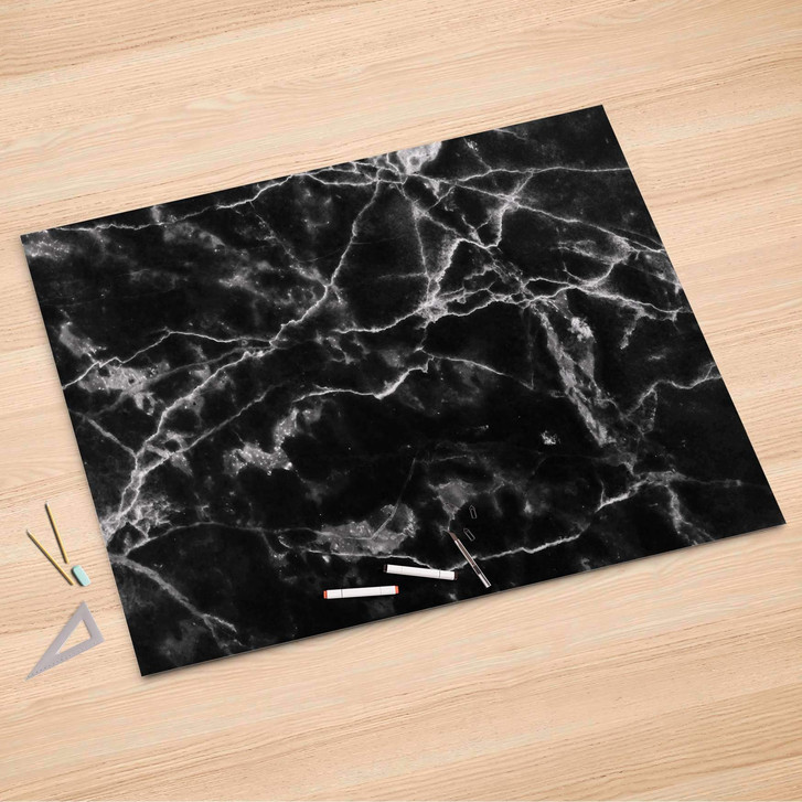 Folienbogen (150x100cm) - Marmor schwarz - CR106644