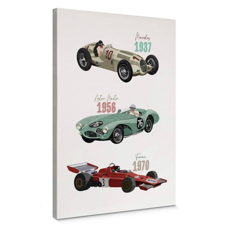 Leinwandbild Goed Blauw - Oldtimer Rennwagen - WA334343