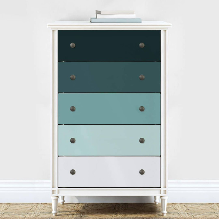 Möbelfolie, Dekofolie - abwischbar - Farbverlauf Petrol - 5er Set - WA328485