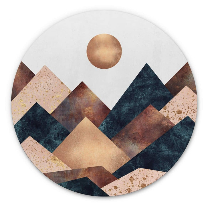 Alu-Dibond Fredriksson - Herbst in den Bergen - Rund - WA325510