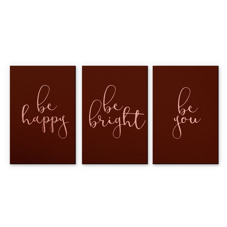 Alu-Dibond Bild mit Kupfereffekt it´s you ( 3er Set) 3 x20x30 cm - WA231107