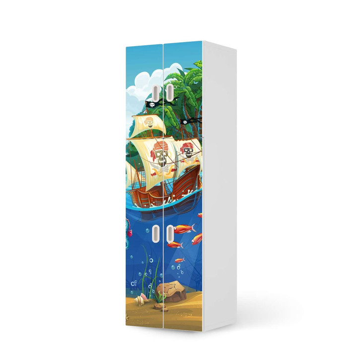 Möbelfolie IKEA Stuva / Fritids - 2 grosse und 2 kleine Türen - Pirates - CR118771