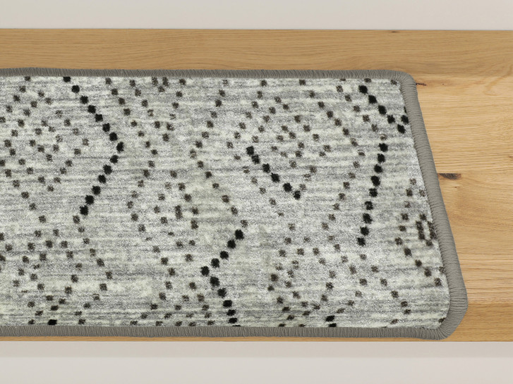 Noah Boho Stufenmatte Rechteckig Wunschmass in Grau - TS459289