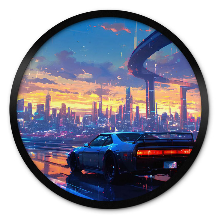 Poster Autofahrt durch den Regen - Takkar - Rund - WA427645