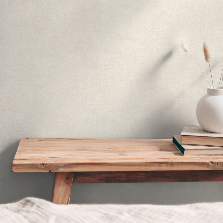 Unitapete mit Struktur Creme Beige – Vliestapete hell einfarbig modern - WA506830