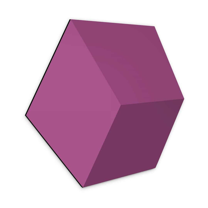3D Hexagon - Alu-Dibond Magenta - WA324785