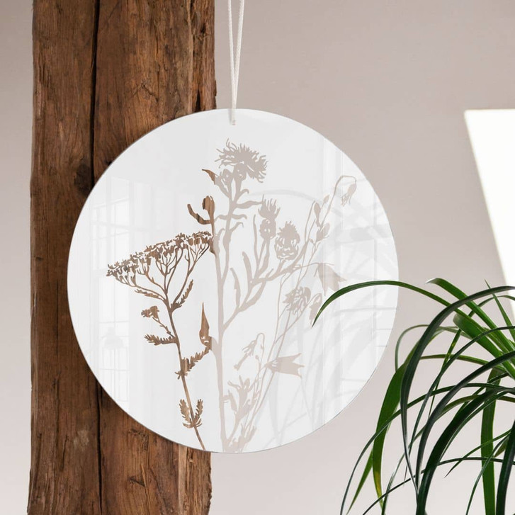 Acrylglasbild, Fensterbild zum Aufhängen Feldblumen - Rund - WA393266