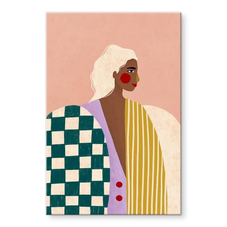 Acrylglasbild Frau in Mustern: Eine moderne Ikone - Müller - WA431092