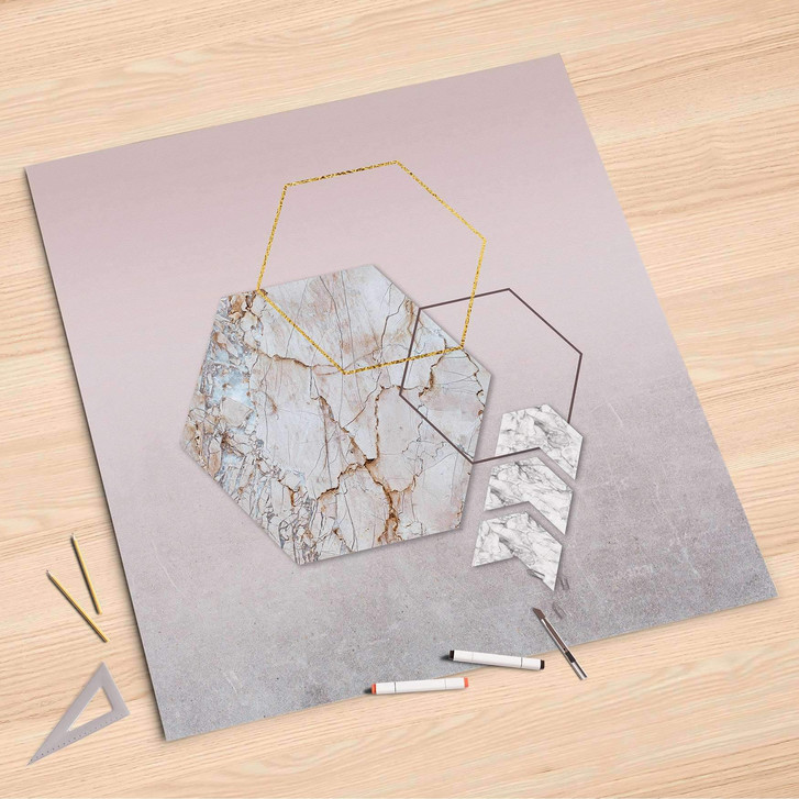 Folienbogen (90x90cm) - Hexagon - CR107586