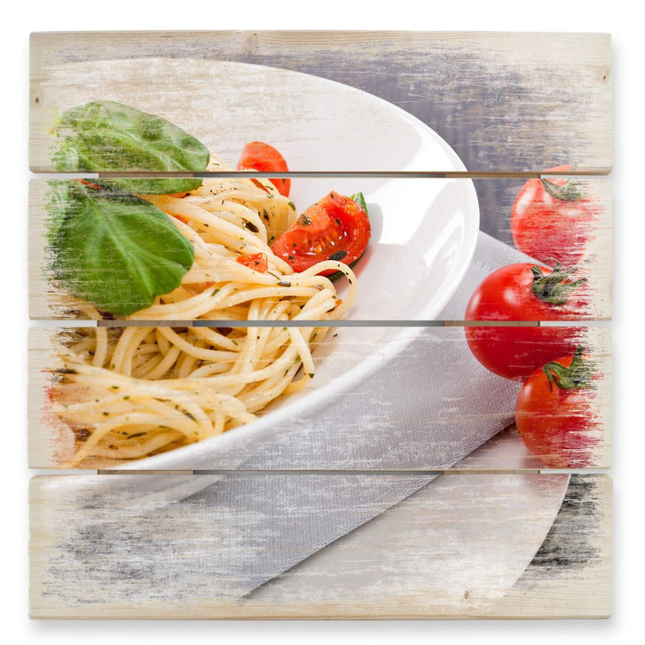 Holzbild Pasta Italiana - 40 x 41.5 cm - WA132358