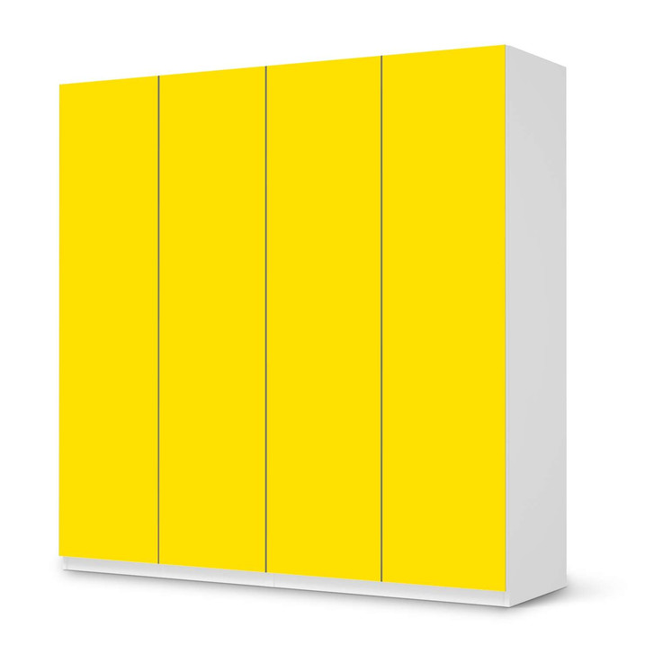 Klebefolie IKEA Pax Schrank 201cm Höhe - 4 Türen - Gelb Dark - CR110936