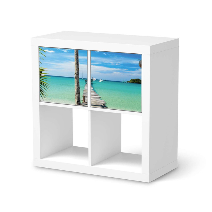 Möbelfolie IKEA Kallax Regal 2 Türen (quer) - Blue Water - CR115441