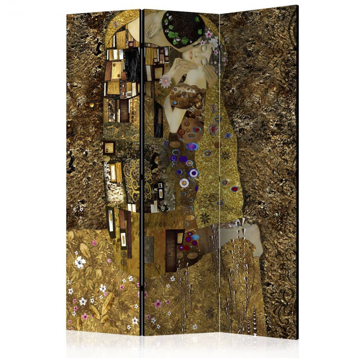 Paravent, Raumteiler freistehend, Trennwand - Goldener Kuss - WA454510