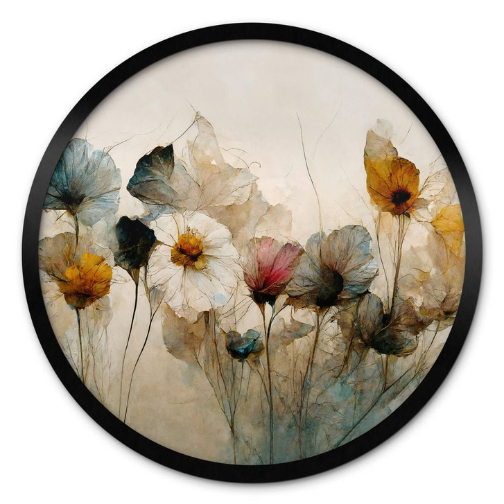 Poster Bouquet aus Trockenblumen Rund - Treechild - WA408151