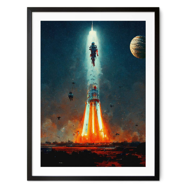 Poster Heine - Ab ins All - Raketenstart - Astro Cruise - WA379422