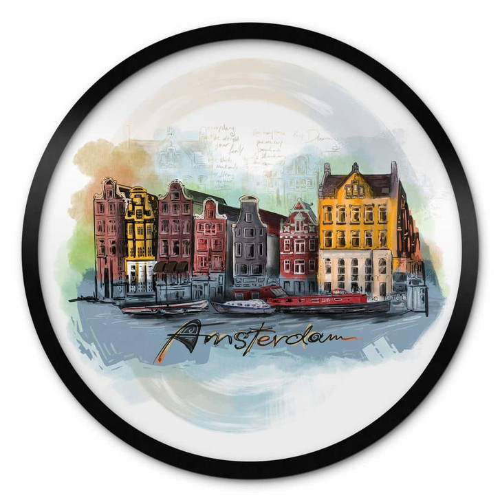 Poster Love your City - Amsterdam - Rund - WA349317