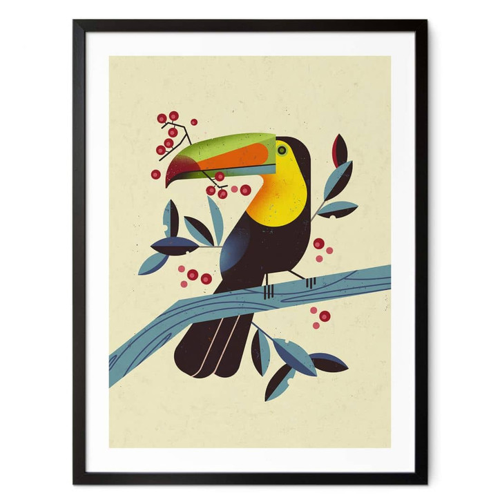 Poster Tropischer Vogel - Tukan - Braun - WA408084