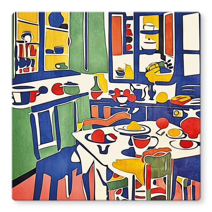 Glasbild In der Küche - Inspiriert von Matisse - Zamart - WA400168