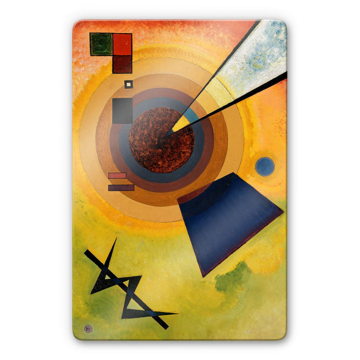 Glasbild Kandinsky - Grün und Rot - WA244940