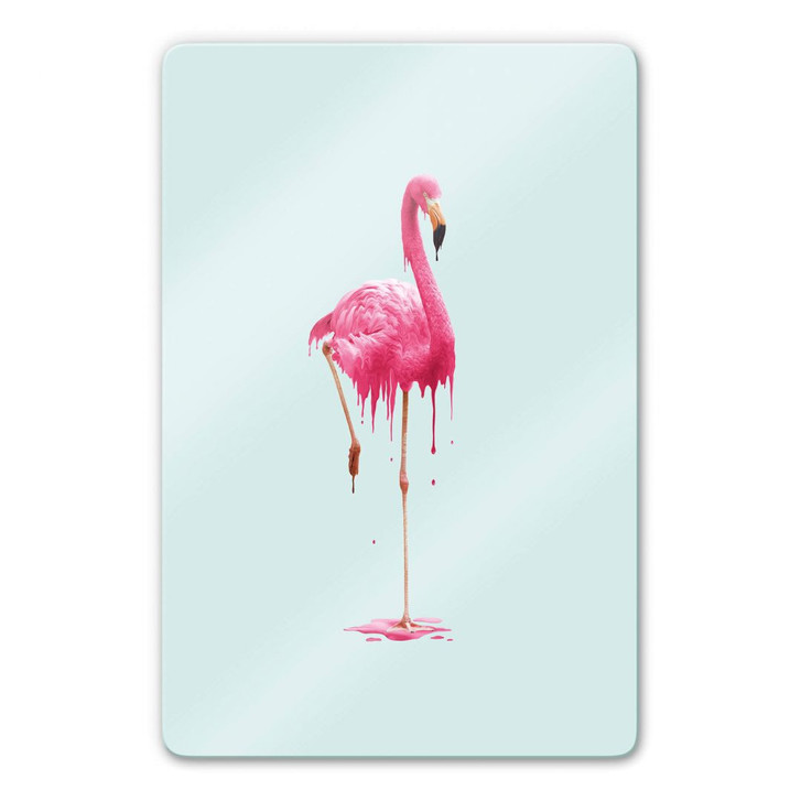 Glasbild Loose - Melting Flamingo - WA272095