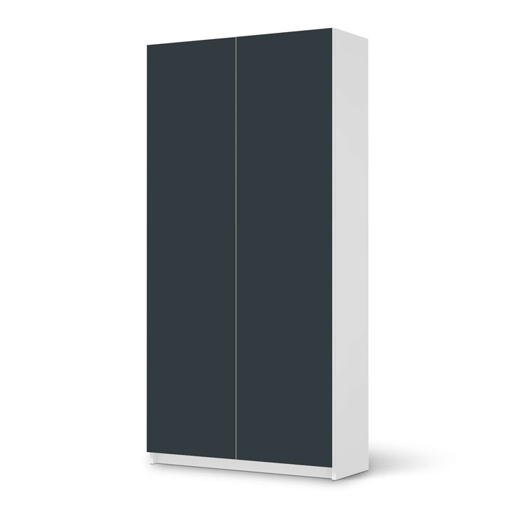 Klebefolie IKEA Pax Schrank 201cm Höhe - 2 Türen - Blaugrau Dark - CR109922