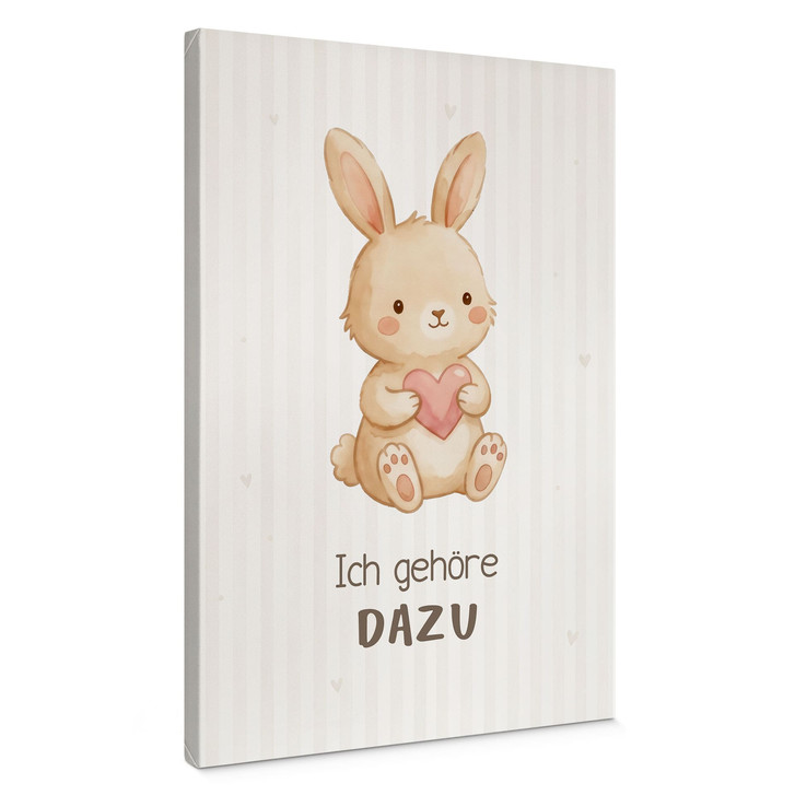 Leinwandbild mit Hase - Affirmation 