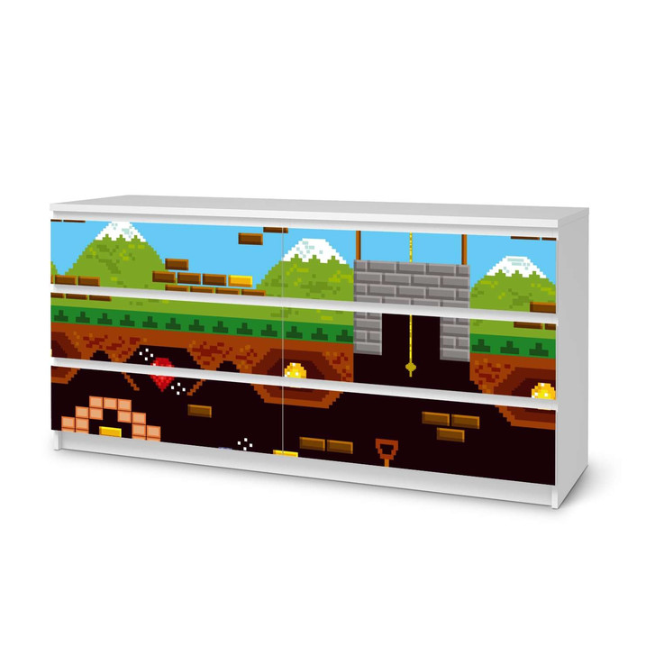 Möbelfolie IKEA Malm Kommode 6 Schubladen (breit) - Pixelmania - CR116608