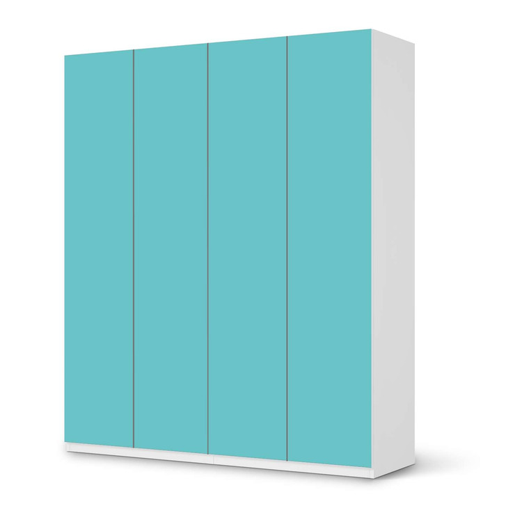 Möbelfolie IKEA Pax Schrank 236cm Höhe - 4 Türen - Türkisgrün Light - CR116936