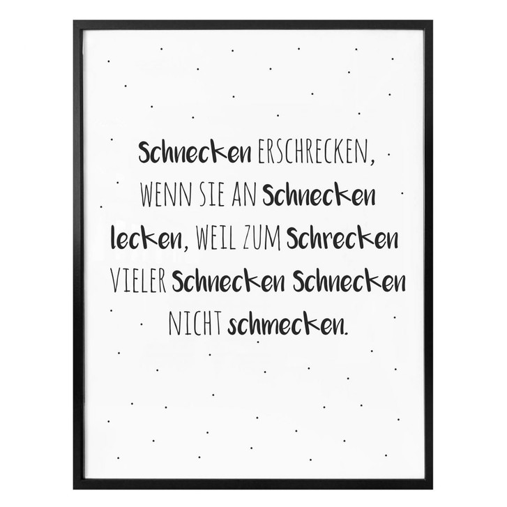 Poster Zungenbrecher - Schnecken erschrecken - WA168734