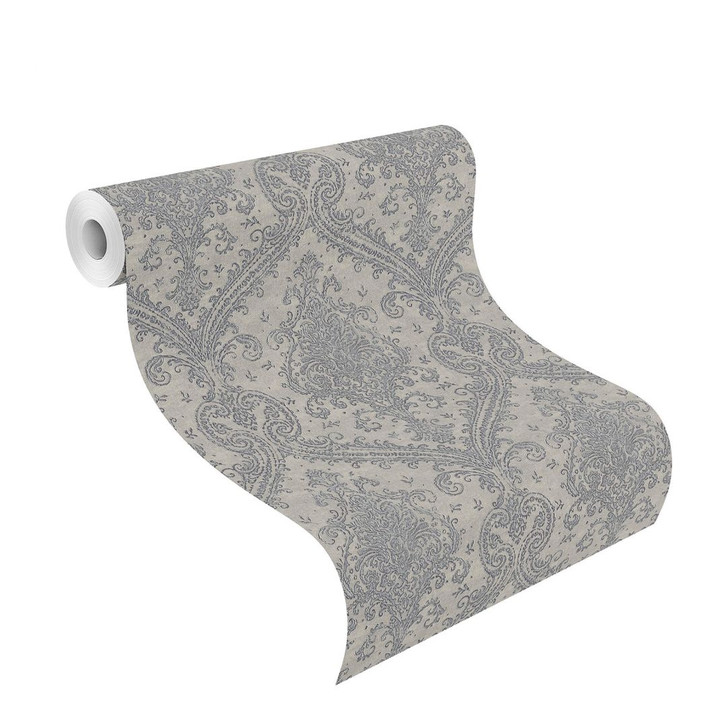 Rasch Vliestapete Saphira warmgrau, grausilber - WA305194