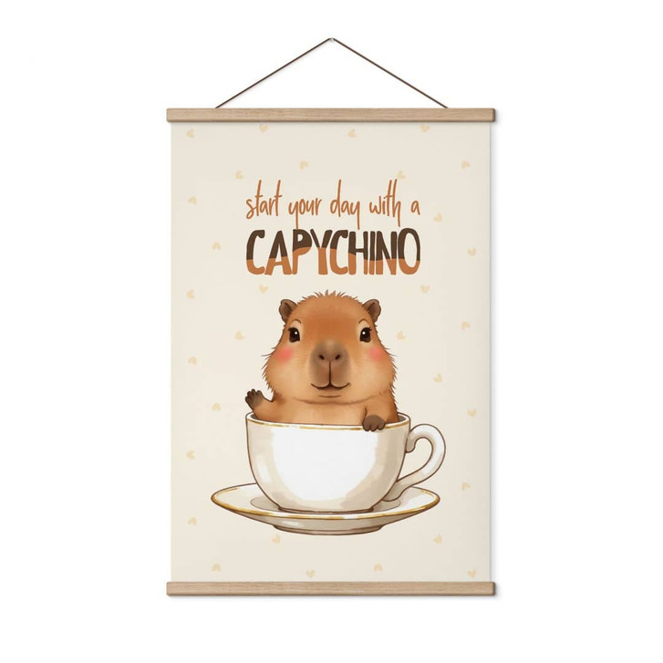 Stoffbild Capybara im Kaffee - Capychino - WA500669
