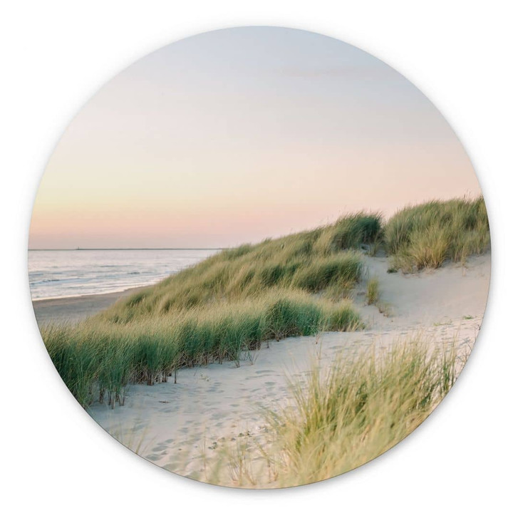 Wandbild Dünen an der holländischen Küste - Zwart - Alu-Dibond - Rund - WA421880