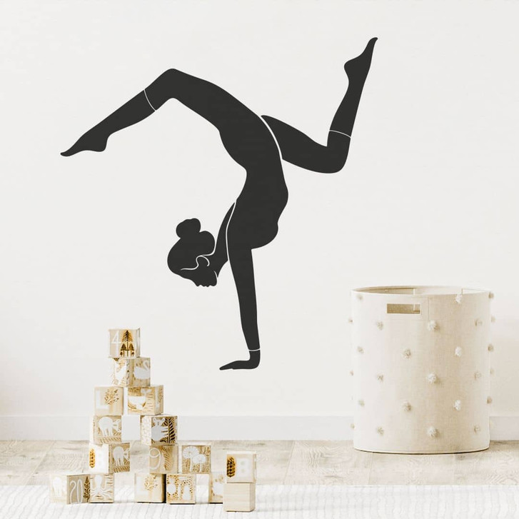 Wandtattoo Yoga Handstand Silhouette einfarbig - WA449206