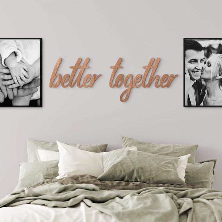 3D Holz Schriftzug better together - Mahagoni - WA510308
