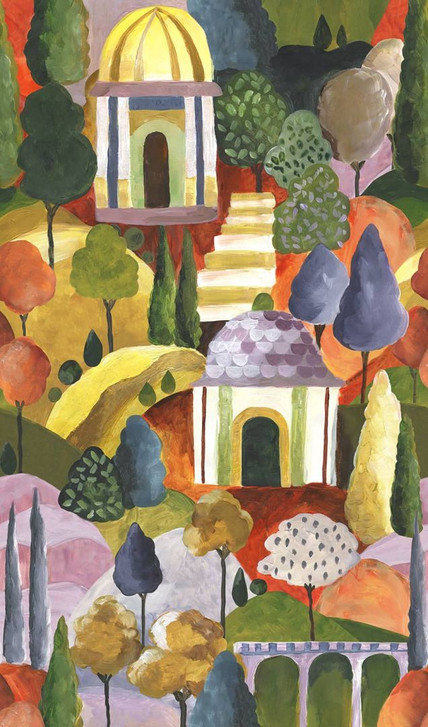 Fototapete in Bunt 3D-Optik Akustikpaneel Optik Holz Grafisch Modern 2.70 x 1.59 m - WA456882