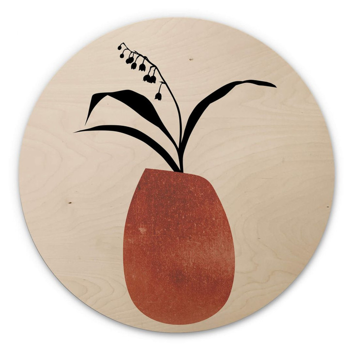 Holzbild Kubistika - Winterblüher - Rund - WA299748