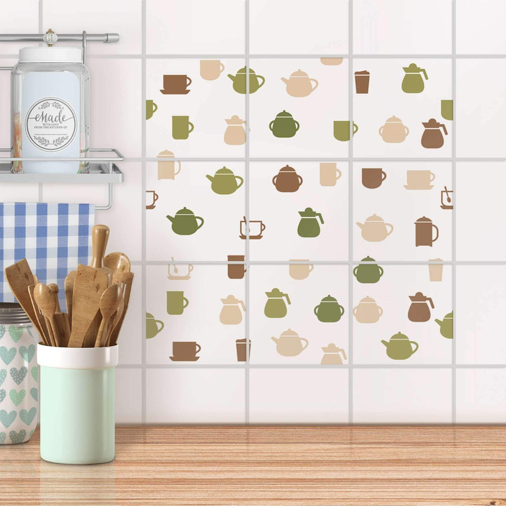 Klebefliesen - Cans and Cups - 9er Set - CR107810