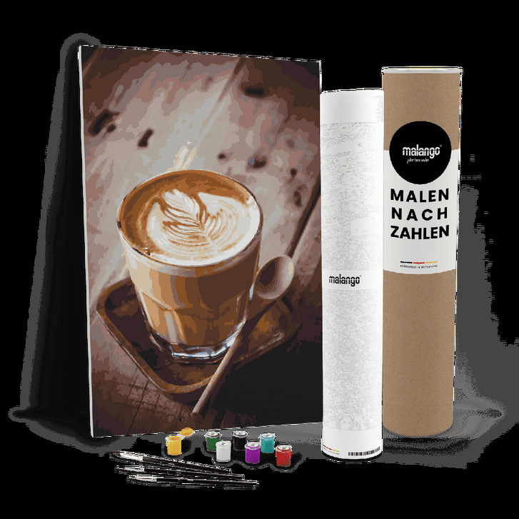 Malen nach Zahlen Leinwandbild - Cappuccino - WA446768