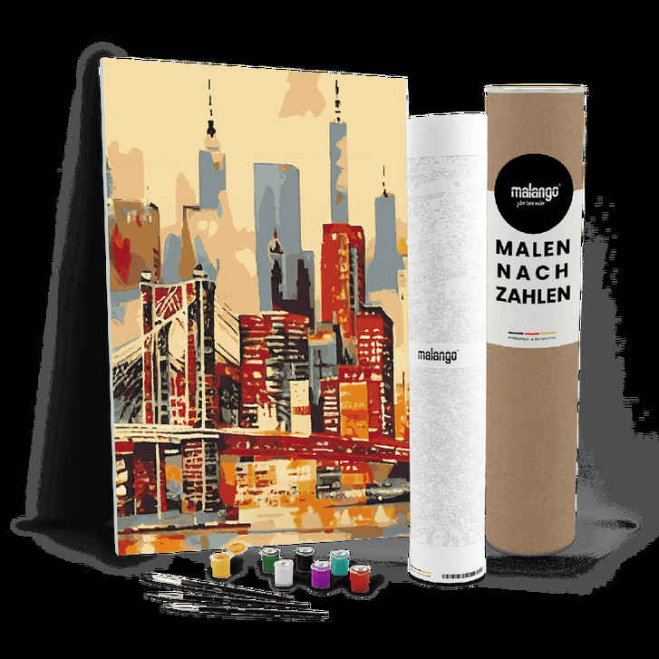 Malen nach Zahlen Leinwandbild - New York Skyline expression - WA447670