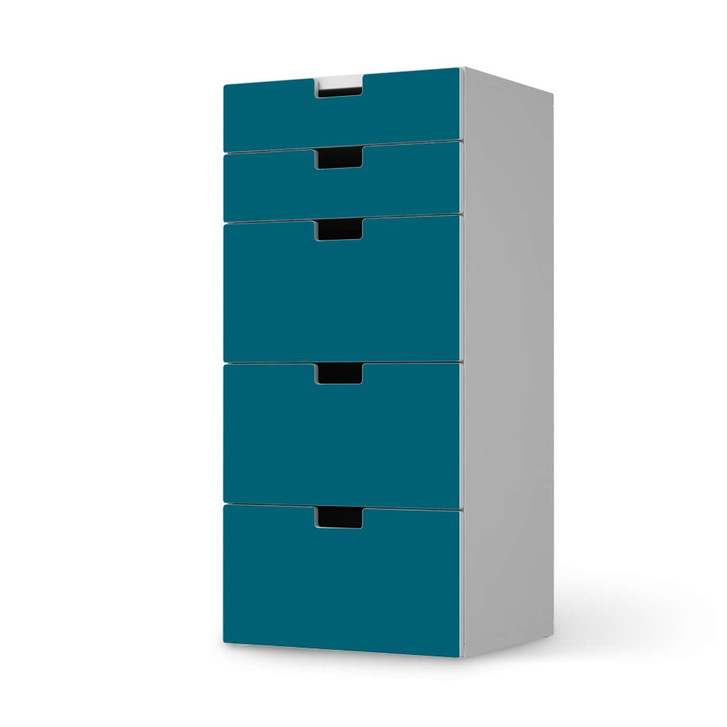 Möbel Klebefolie IKEA Stuva / Malad Kommode - 5 Schubladen - Türkisgrün Dark - CR114161